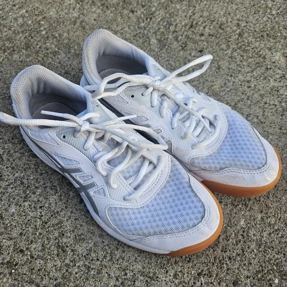 Asics Womens White Running Shoes Sneakers Size 7 Clean - Picture 2 of 10